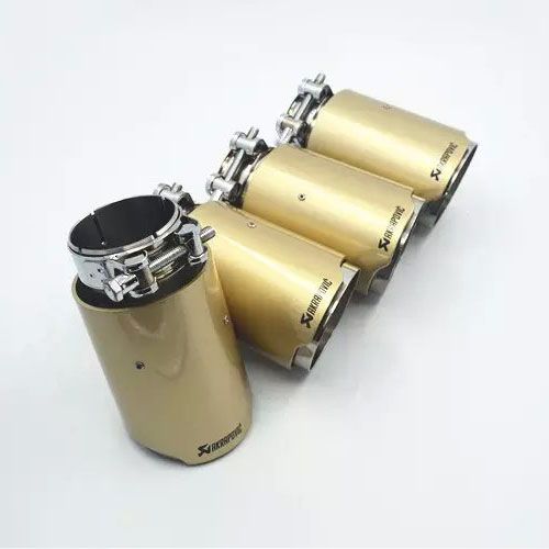 1pc gold akrapovic exhaust muffler silencer pipe tip 1pc gold akrapovic exhaust muffler silencer pipe tip