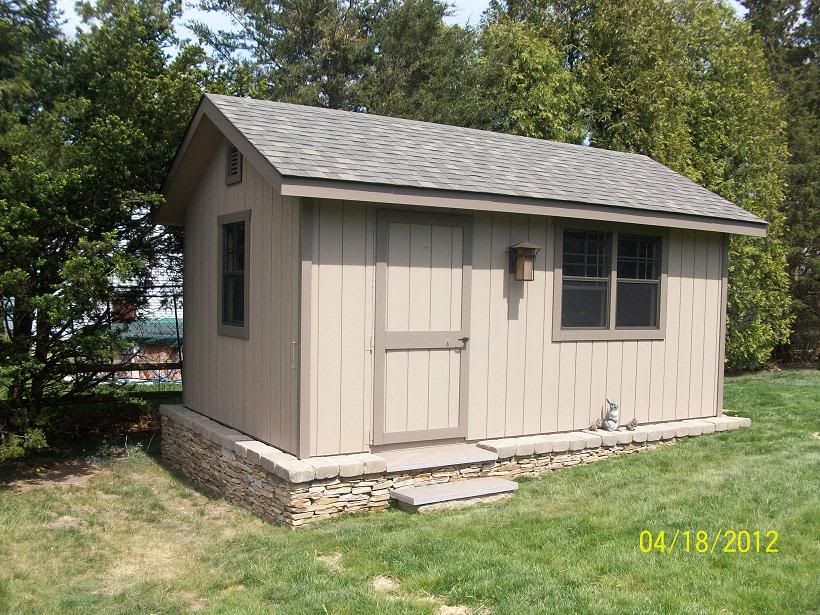 Here's what I did for my 10x16 shed I got last year: