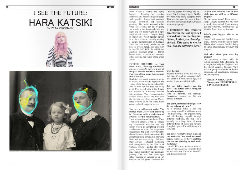 Future Forward, Interview for Future Forward magazine