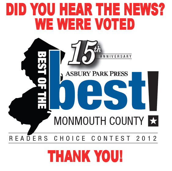 Thank You For Voting Us The Best Of The Best In Monmouth County