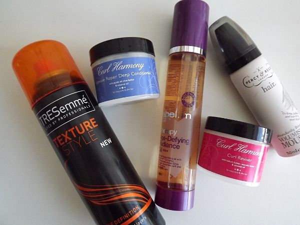 a review on products that work well with curly hair
