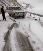 Spin out at a mountain pass