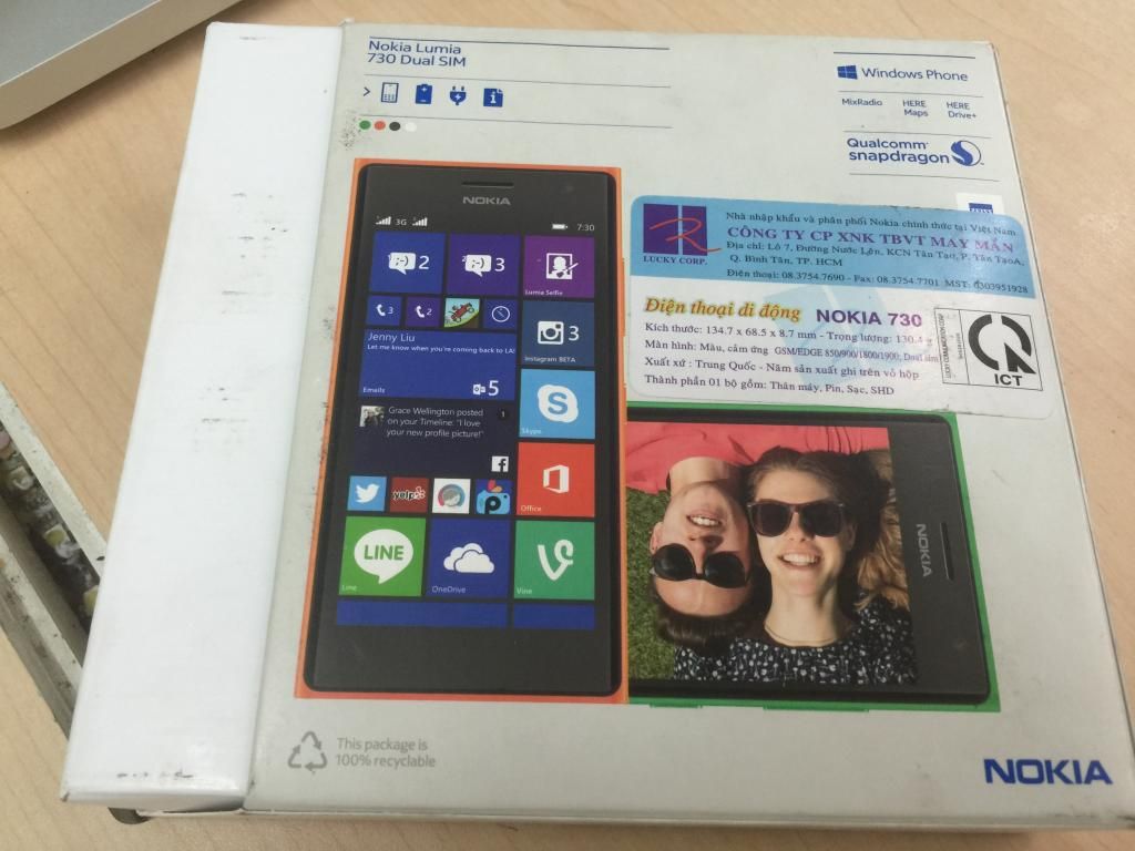 Bán em Lumia 730 màu xám đen . Máy Brandnew . HÀng Cty . Bảo hành 12 tháng - 1