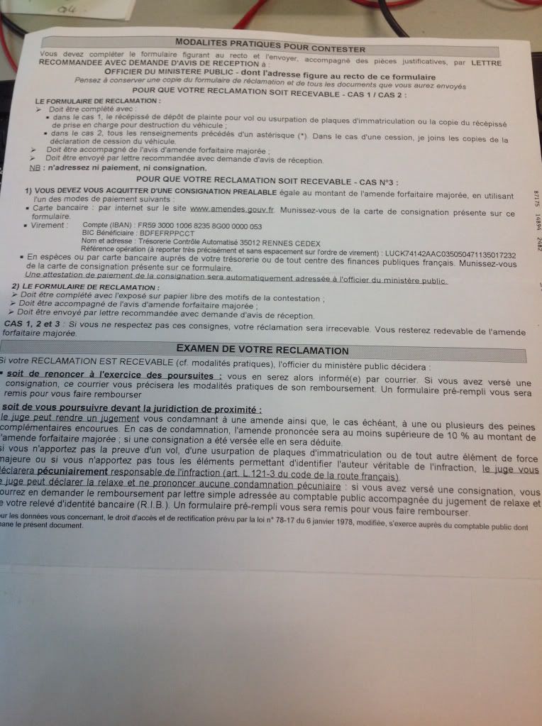 Speeding Ticket from France