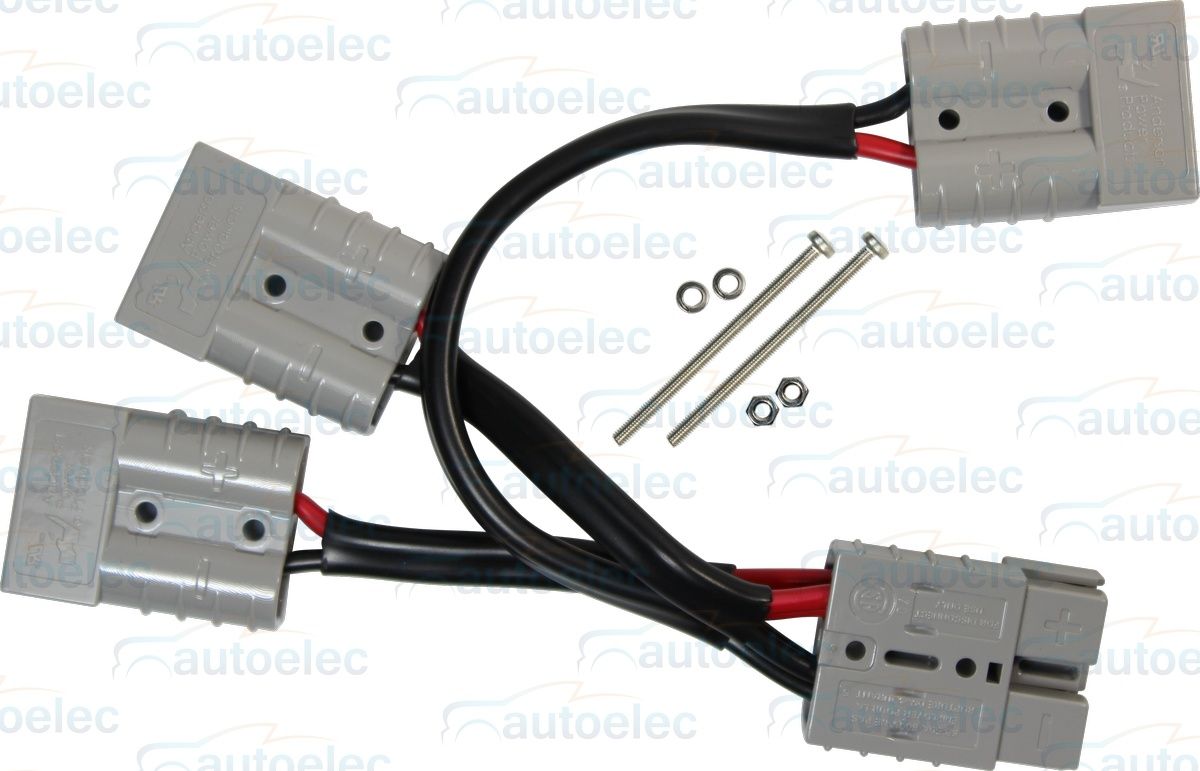ANDERSON PLUG TRIPLE ADAPTER EXTENSION CABLE LEAD 50 AMP 50A 12V 12VOLT
