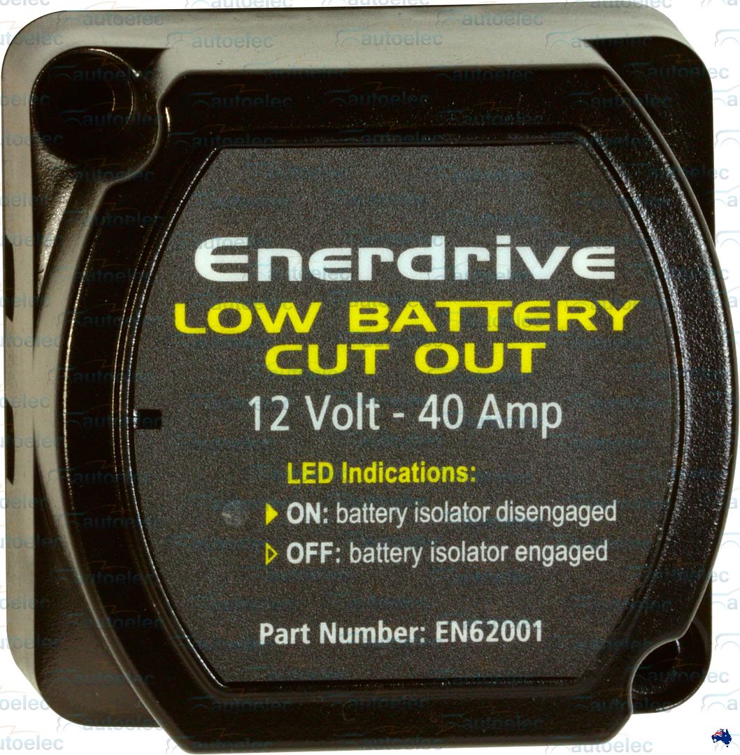 ENERDRIVE 40A LOW VOLTAGE DISCONNECT CUT OUT DEEP CYCLE AGM DUAL