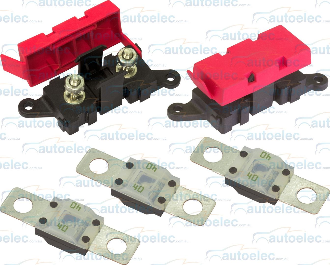 MIDI FUSE KIT 2x HOLDERS 3x 40A AMP FUSES DUAL BATTERY BATTERIES SOUND SYSTEM eBay
