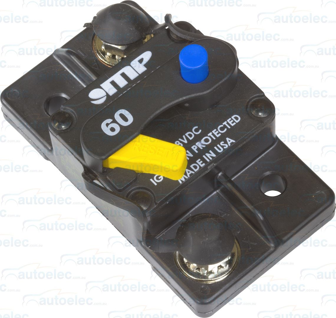 MP HEAVY DUTY CIRCUIT BREAKER DUAL BATTERY SYSTEM 60 AMP 12V 12 VOLT FUSE RESET