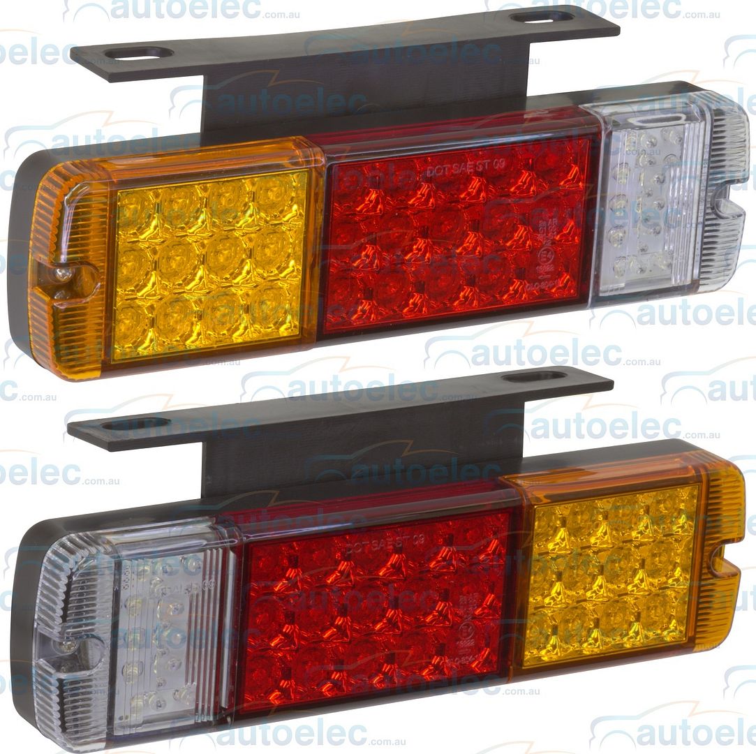 2x LED STOP TAIL LAMPS INDICATOR LIGHTS 12 VOLT UTE TRUCK TRAY PAIR NEW RVL804MV