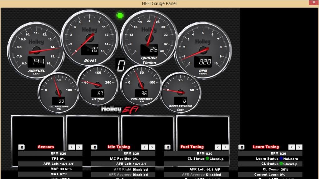 Holley Gauge Screen Not Displaying Correct Holley Performance