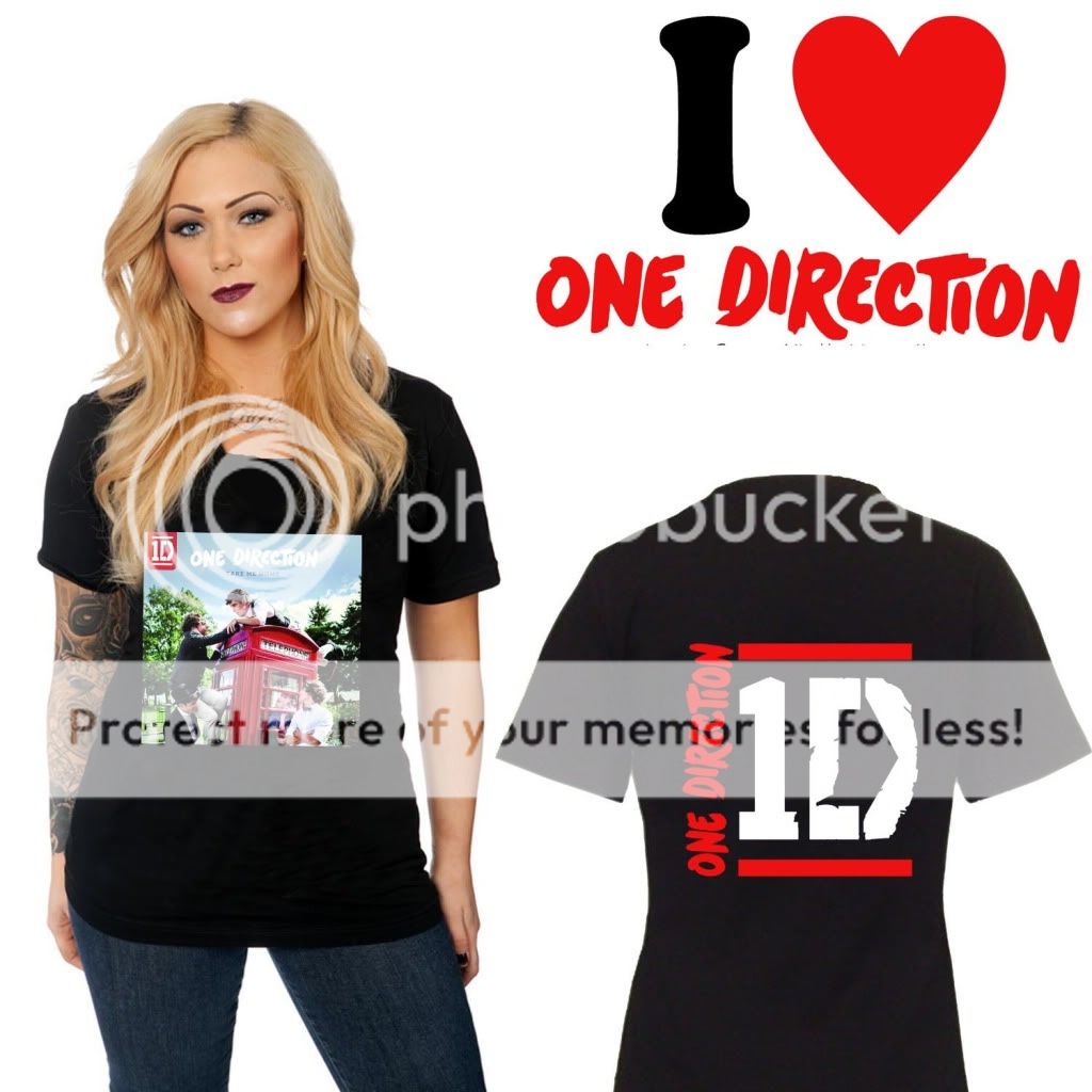   Direction Take Me Home CD Albums Tour 2012 Two Side Black Shirt