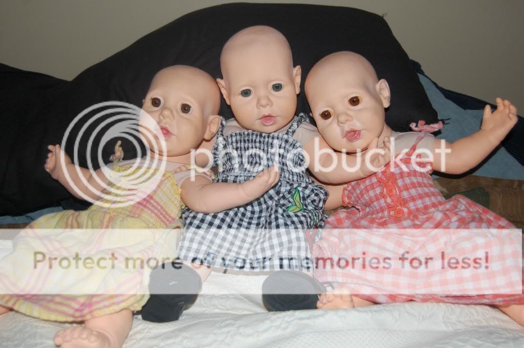 Lot Three 3 Vintage Hasbro Real Baby Dolls Reborn or Play Big Layette Wardrobe