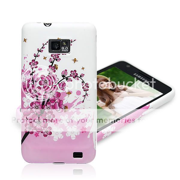 Plum Blossom Pink Color Phone Case Soft Back Cover for Samsung Galaxy 