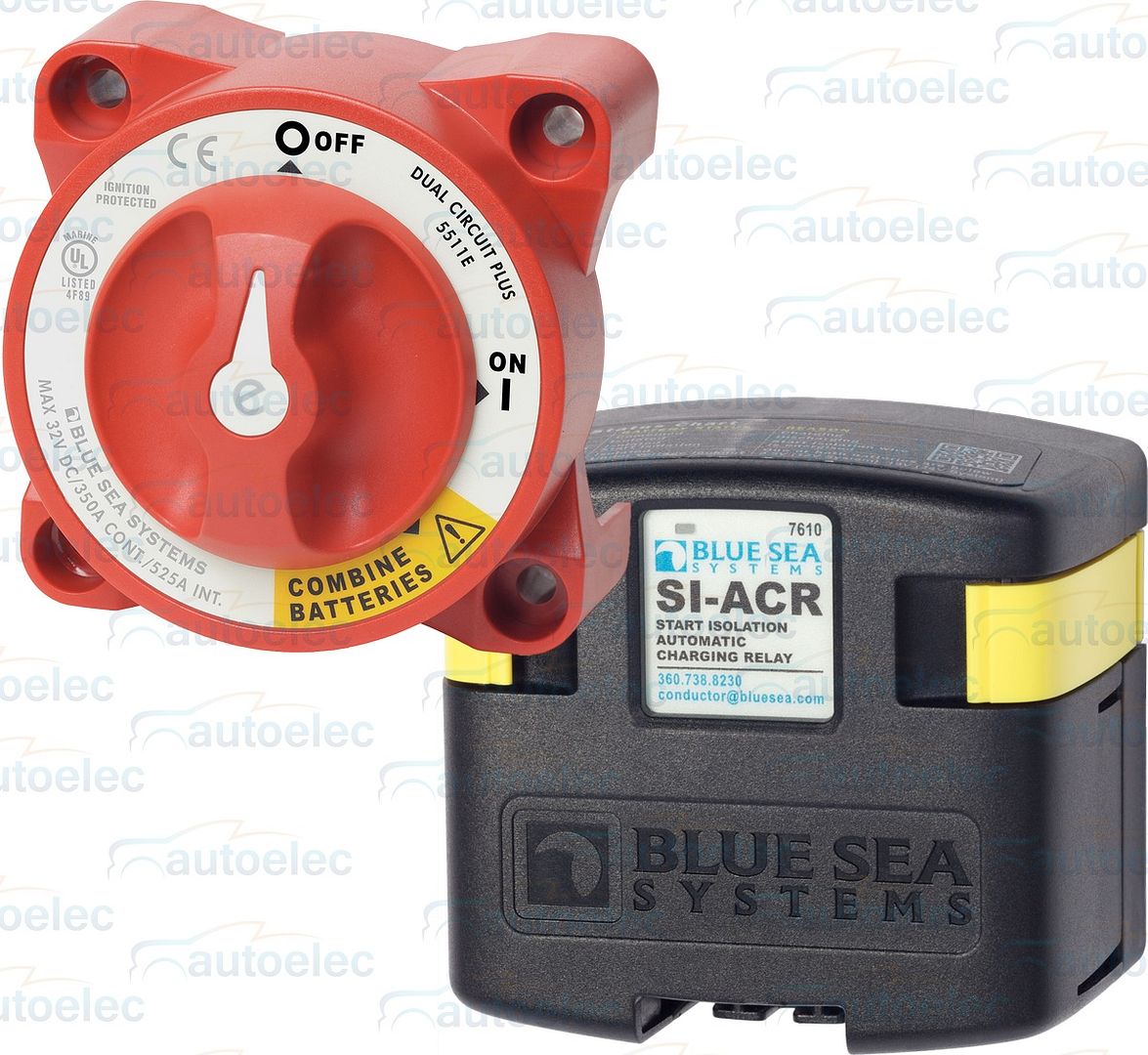 BLUE SEA 7650 VOLTAGE SENSITIVE RELAY 12V VSR MARINE 120A DUAL BATTERY ...